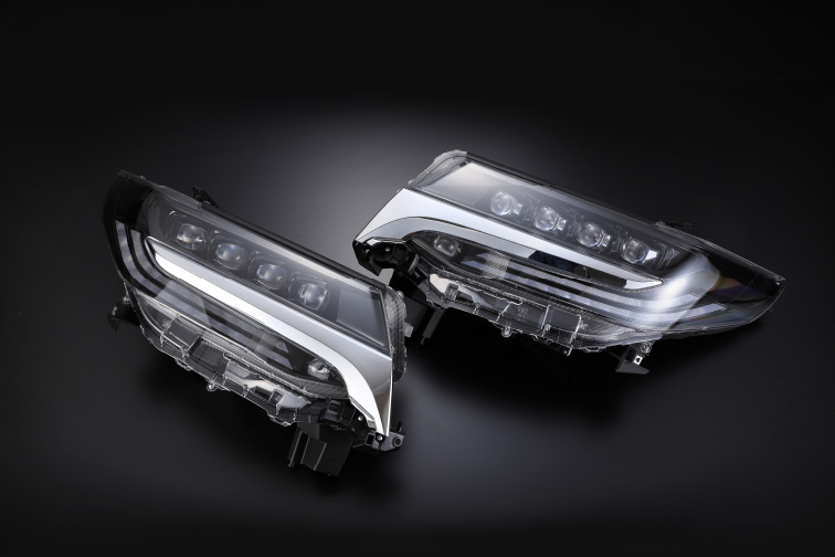 アクティブシャインライティングシステム 4連角型LEDプロジェクターヘッドライトキット
