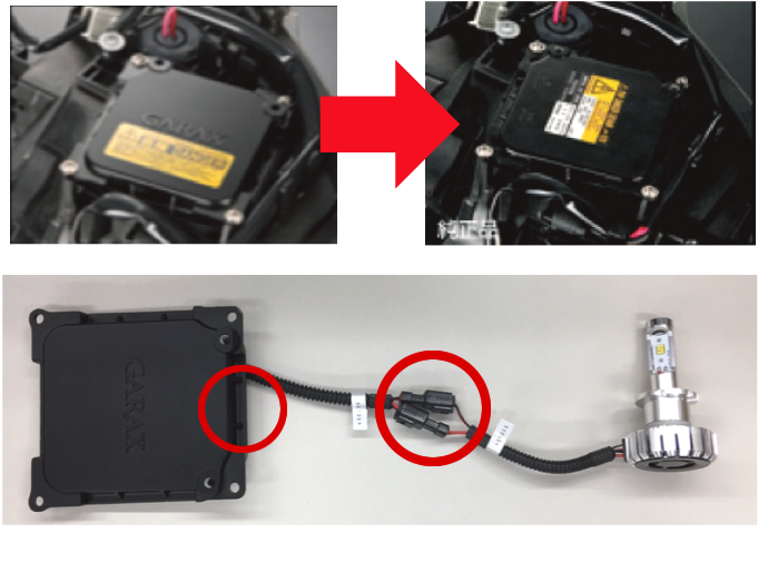ハロゲン球と同等サイズのLED